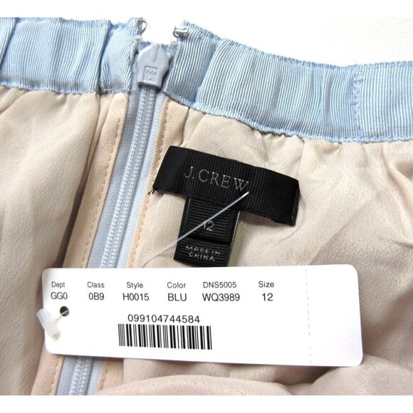 NWT J.Crew Tulle Ball Skirt in Blue Sheer Mesh Pleated Ribbon Belt A-line 12 - Picture 2 of 2